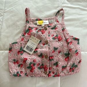 NWT Mini Boden girls 4-5T summer tank crop top